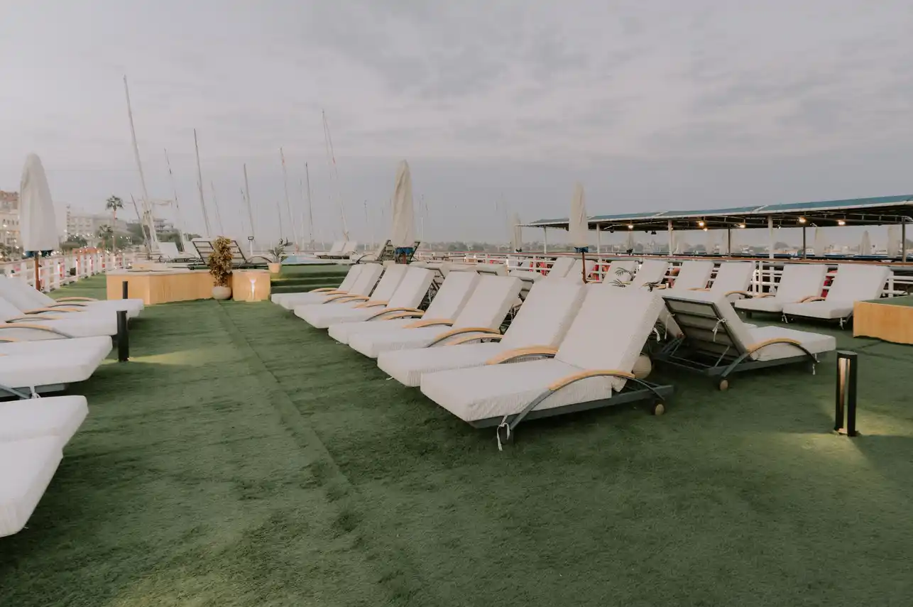 Sun deck of the MS Alma Nile Cruise Nile cruise